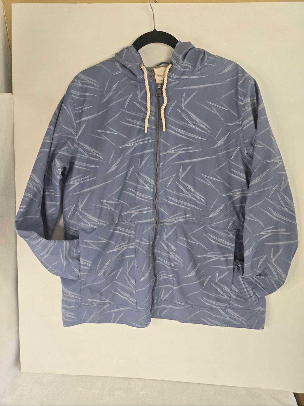 Weatherproof Light Blue Hooded Zip-Up Puffer Jacket for Kids